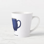 Latte Tasse à café bleue avec un chat orange drôle (Droite)