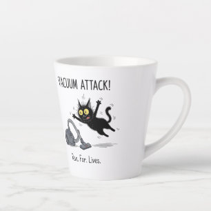 Latte Tasse à café cadeau drôle de chat noir Attaque d'a