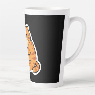 Latte Tasse à café drôle de chat orange endormi Café m