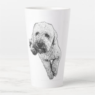 Latte Tasse à café en encre réaliste de chiot Lagotto