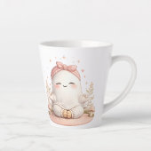 Latte Tasse à café fantôme souriant Boho mignon avec un (Droite)