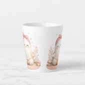 Latte Tasse à café fantôme souriant Boho mignon avec un (Devant)