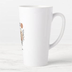 Latte Tasse à café Fleur sauvage botanique Bohème modern