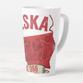 Latte Tasse à café Polska Est. 966 (Angle droit)