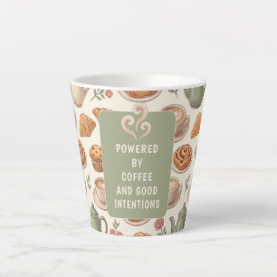 Latte Tasse à eau-forte colorée drôle alimentée par du c