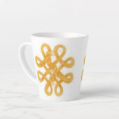 Latte Tasse à latté NŒUD CELTIQUE DORÉ (Angle gauche)