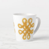 Latte Tasse à latté NŒUD CELTIQUE DORÉ (Angle droit)