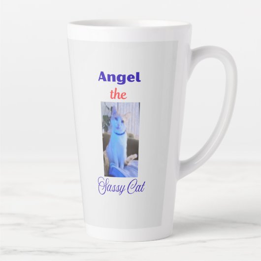 Latte Tasse Ange, le Chat Sassy (Droite)
