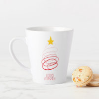 Tasse Arbre de Noël Rouge Minimaliste – Joyeux Noë