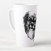 Latte Tasse Chien Spaniel Tibétain – Portrait de style e (Angle gauche)
