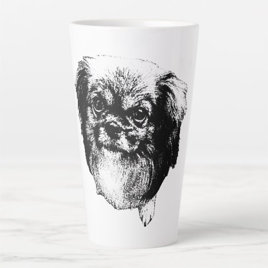 Latte Tasse Chien Spaniel Tibétain – Portrait de style e (Devant)