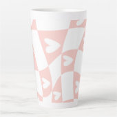 Latte Tasse Cœur Abstrait Rose Clair – Esthétique Minima (Devant)