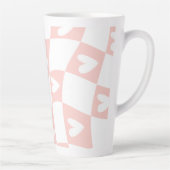 Latte Tasse Cœur Abstrait Rose Clair – Esthétique Minima (Droite)