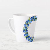 Latte Tasse Couronne Fleurie Bleue (Angle gauche)