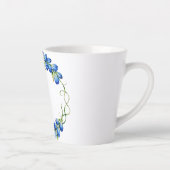 Latte Tasse Couronne Fleurie Bleue (Droite)