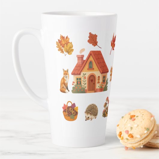 Latte Tasse d'automne (En situation)