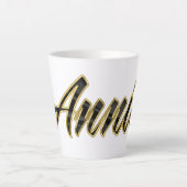 Latte Tasse de café Annie Black Lettering (Devant)