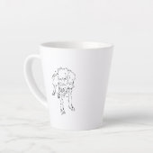 Latte Tasse de café avec un chiot teckel à poil dur mign (Angle gauche)