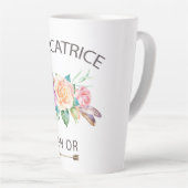 Latte Tasse de café fleurs éducatrice (Angle droit)