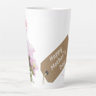 Latte Tasse de café florale pour la fête des mères