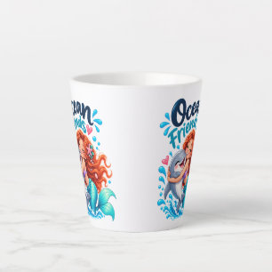 Latte Tasse de café Mermaid Ocean Friends Dauphin Mignon