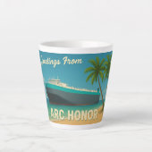 Latte Tasse de café "Salutations de l'ARC Honor" (Devant)