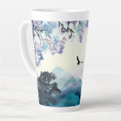 Latte Tasse de café Scène de montagne (Angle gauche)