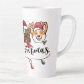 Latte Tasse de café typographique Joyeux Woofmas (Droite)