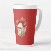 Latte Tasse de fraises sucrées aux fruits rouges (Angle droit)