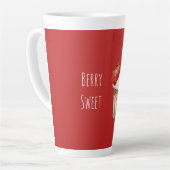 Latte Tasse de fraises sucrées aux fruits rouges (Angle gauche)