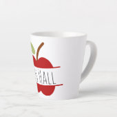 Latte Tasse de l'enseignant de pomme personnalisée (Angle droit)