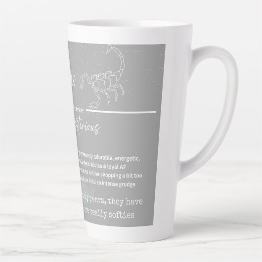 Latte Tasse de zodiaque - scorpio (Droite)