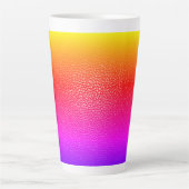 Latte tasse d'impression en cuir jaune et rose (Devant)