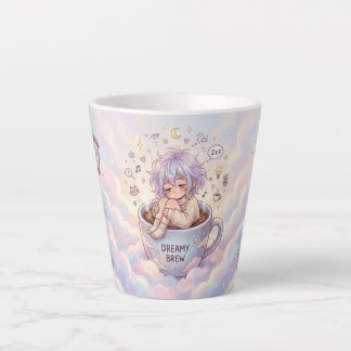 Latte Tasse Dreamy Brew – Jolie Fille d'Anime Endormie d