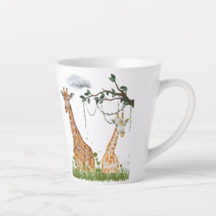 Latte Tasse Duo Girafe – Illustration Safari