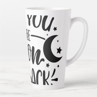 Latte Tasse en céramique "Je t'aime jusqu'à la lune et r