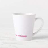 Latte Tasse enseignant rose Café Enseigner Répéter (Droite)