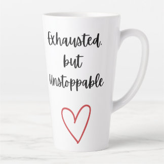 Latte Tasse Épuisée mais Inarrêtable