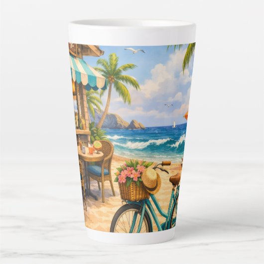 Latte Tasse Été Plage Vibes (Devant)