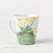Latte Tasse fleur jaune (Angle gauche)