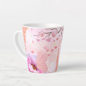 Latte Tasse Fleurie Rose (Angle gauche)