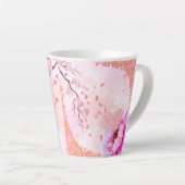 Latte Tasse Fleurie Rose (Angle droit)