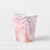 Latte Tasse Fleurie Rose (Devant)