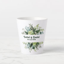 Tasse florale moderne pour fille avec nom personna