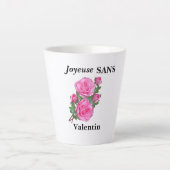 Latte tasse humour "joyeuse sans Valentin" (Devant)