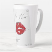 Latte Tasse imprimée élégante | Tasse à café pour la mai (Angle droit)