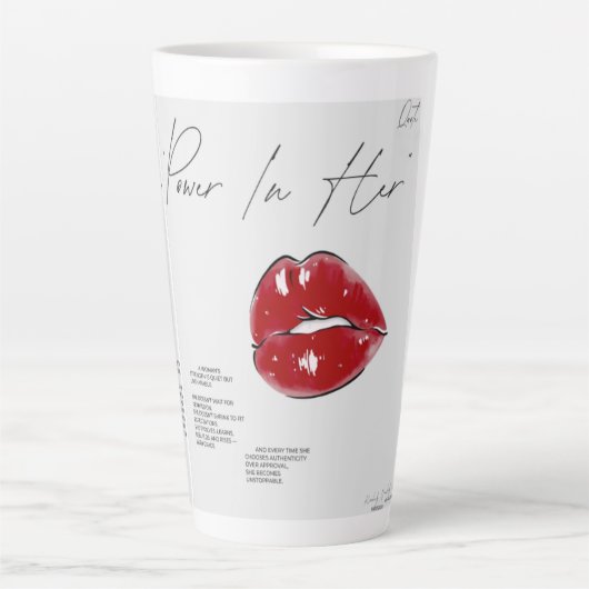 Latte Tasse imprimée élégante | Tasse à café pour la mai (Devant)