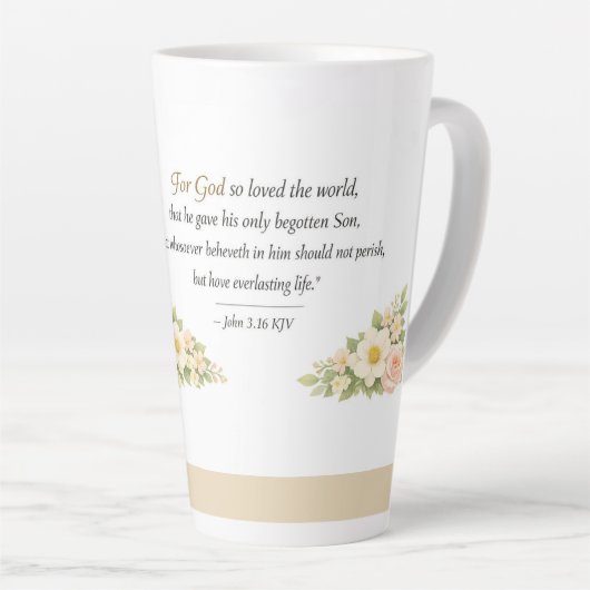 LATTE TASSE JOHN 3:16 (Angle droit)