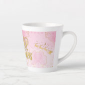 Latte Tasse Joyeux Noël - Design Or et Rose (Droite)