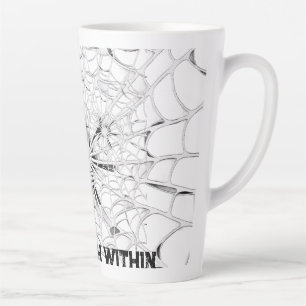 Latte Tasse motivante avec lion noir et blanc surréalist